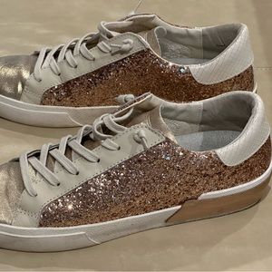 Dolce Vita rose gold glitter sneakers, worn twice, super comfortable. Rare color